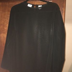 Sheer black dressy top.